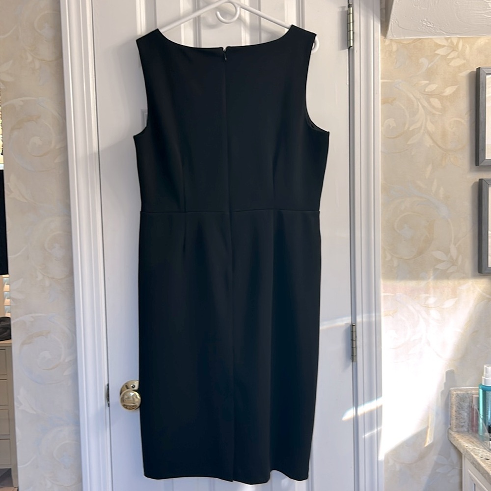 Talbots Basic Black Asymmetrical Neck Knit Dress … - image 6
